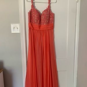 Coral La Femme Prom Dress Size 10